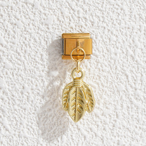 Modular Pendant Bracelet Alloy Flower Moon Leaf Charms For Bracelet Making DIY Jewelry Findings Components A1004 - Product Image 2