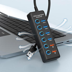 6 Ports 24W Powered <b>USB</b> 3.0 <b>Hub</b> Splitter with 4 High Speed 5Gbps Data Ports and 2 Fast Charging Ports Multi Port <b>USB</b> Expander - Product Image 6