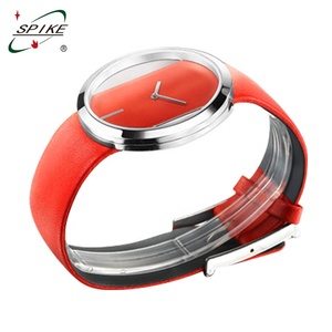 Cinturino in pelle <span class=keywords><strong>orologio</strong></span> da donna al quarzo cassa trasparente <span class=keywords><strong>orologio</strong></span> in pelle cinturino intero - Product Image 3