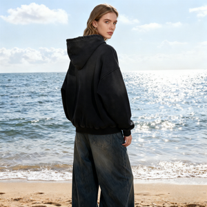 TKAN475 Heavyweight 450 Gsm Terry Cotton Wholesale Blank Streetwear Oversized Cotton Acid Wash Women's Hoodies Custom Logo - Product Image 3