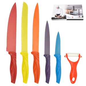 Wholesale Kitchen <b>Knife</b> <b>Set</b> Stainless Steel Chef <b>Knife</b> Multi-function Meat Fruit <b>Knife</b> <b>Set</b> Kitchen <b>Knife</b> with Colorful Handle - Product Image 1