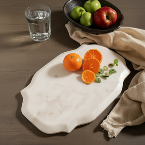 Export Quality Custom Handmade Luxury Natural <b>Marble</b> Serving Tray with Handles for Indoor and Villa Dining Decor Modern Design - Product Image 1