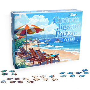 <span class=keywords><strong>Puzzle</strong></span> éducatif OEM personnalisé Bleu Mer avec impression HD sur papier écologique 51-100 pièces - Product Image 1