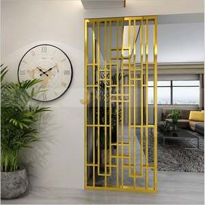 LL92 - Biombo Decorativo de Acero Inoxidable para Hotel, Separador de Ambientes Moderno y Tradicional - Product Image 6