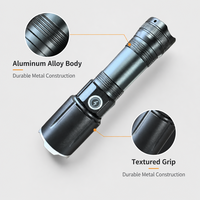 Linterna Láser con Zoom de 10 W de Aleación de Aluminio G72B, 1000 lm, 1000 m, IP65, Resistente al Agua, Recargable por USB, Linterna de Camping