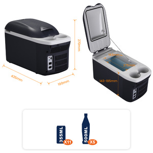 12v Camp Mobile Voiture Réfrigérateur Électrique Glacière 8 Litres Compact Réfrigérateurs Refroidisseur Et Réchauffeur - Product Image 2