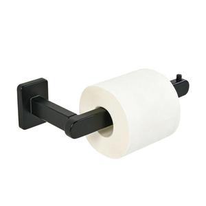 Accessoires de salle de bain modernes et élégants, installation facile, <span class=keywords><strong>porte</strong></span>-<span class=keywords><strong>rouleau</strong></span> de <span class=keywords><strong>papier</strong></span> <span class=keywords><strong>toilette</strong></span> en alliage de zinc, <span class=keywords><strong>noir</strong></span>, vente flash - Product Image 5
