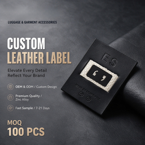 Metal PU Leather Patch Custom Brand Mark Label for Parka Jackets Fisherman <b>Hats</b> School Bags Wool <b>Scarves</b> Canvas Shoes - Product Image 1
