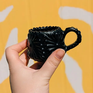 Vaso de chupito de Talavera con asa Mini Taza de cerámica mexicana hecha a mano Taza de café Espresso Regalos para amigos - Product Image 6