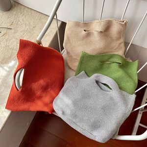 Borsa da spiaggia in lana fatta a mano stile coreano estiva tinta unita Vintage Designer uncinetto catene da ricamo con Clutch ogni <span class=keywords><strong>giorno</strong></span> - Product Image 6
