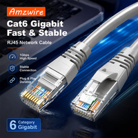 Cable de Red Ethernet Cat6 UTP CCA RJ45, Cable Cat 6 Chapado en Oro, de 1m-50m para CCTV, Cámara IP, Router, Centro de Datos
