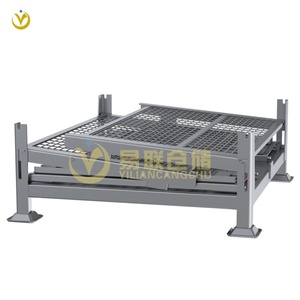 Yilian-ağır hafif Q235 lojistik depo teli Mesh kasalar istiflenebilir depolama 14 kübik Feet Boltless kapatma çinko/sıcak daldırma - Product Image 5