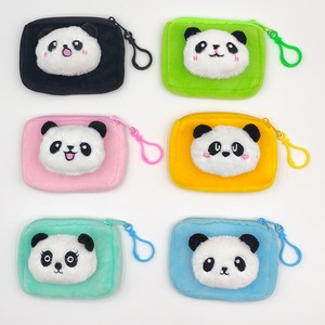 Portamonete in Peluche Personalizzati con Portachiavi, Piccola Borsa Portaoggetti per Rossetti, Morbida Tasca con Cerniera per Monete - Product Image 2