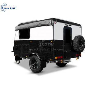 Mini Off-Road Hybrid RV Motorhome Pop Top Camping Caravan con cocina deslizante para remolques de viaje - Product Image 5