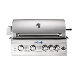 High Quality Courtyard Garden Gas BBQ Outdoor Stainless Steel Chrome Plated Trolley Built-in <b>Oven</b> for >5 People Pig Lamb Roasted - Product Image 5