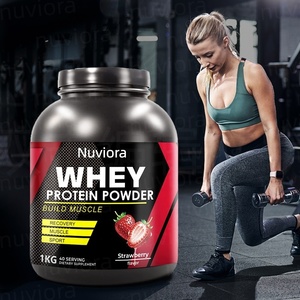 OEM Private Label Whey <strong>Protein</strong> <strong>Powder</strong> 1KG Bulk Strawberry Flavor Muscle <strong>Recovery</strong> Mass Gainer Gym Supplement Wholesale - Product Image 3