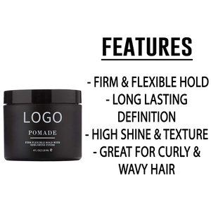 Nhãn Hiệu Riêng Pomade Dựa Trên Nước OEM Giữ Chắc Linh Hoạt Với Tóc Bom Mát Màu Đen Hoàn Thiện Bán Bóng 118ML - Product Image 4