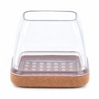 Capuchons de pieds de meubles en silicone transparent avec coussinets en feutre antidérapants pour protéger les sols, pour pieds carrés de chaises et de tables