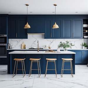 Mueble de Cocina Moderno a Medida con Isla de Madera Maciza y Acabado Lacado, Almacenamiento Integrado, Armario Personalizado - Product Image 4