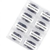 Cils individuels en grappes tuftées segmentées douces faits à la main en PBT, plateau personnalisé, kit d'extension de cils DIY, boîte de 10 rangées