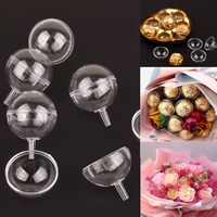 Heiße Weihnachts- und Valentinstags-Blumenverpackung Party-Deko DIY Bouquet Geschenkbox Becherhalter Transparente Schokoladen-Plastikkugeln