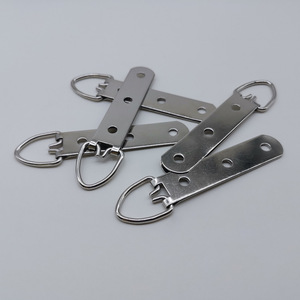 Silver 711 Hanging <b>Hook</b> Stainless Steel Rectangle Three Hole Long <b>Hook</b> <b>For</b> <b>Wall</b> Door Storage Organization - Product Image 2