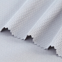 Tissu en maille ondulée verticale 100% polyester, ultra respirant, léger, matière tricotée pour débardeurs, vêtements de sport sans manches pour la course à pied
