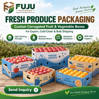 Boîtes rigides en carton ondulé de haute qualité, écologiques et résistantes, pour l'emballage agricole/de fruits/de légumes, logo personnalisé