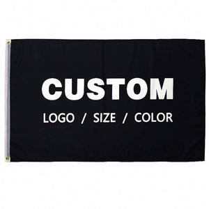Factory Wholesale Premium Fabric Any Logo Any Design Any Size Black Custom Flags <b>Banners</b> - Product Image 4