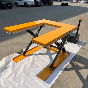 Plateforme de travail élévatrice électrique compacte en U avec panneau de commande à distance, capacité de 4 personnes, charge personnalisable pour - Product Image 2