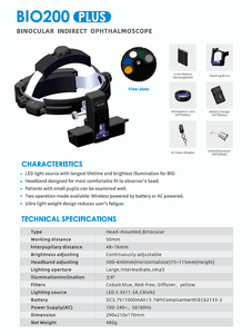 Ophthalmoscope indirect binoculaire BIO-200P (BIO) Ophthalmoscope panoptique Appareil d'examen de la rétine Instrument d'imagerie du fond d'œil - Product Image 6