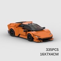 Juguete Educativo de Bloques de Construcción de Autos, Regalo de 50 Piezas, Escala 1:12, Juego de Ladrillos ABS para Niños Unisex