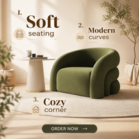 Ensemble de chaises en velours de style nordique minimaliste moderne pour salons, chambres, salons de beauté, maisons d'hôtes - Chaises décontractées couleur crème
