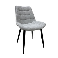 Chaises de salle à manger modernes et luxueuses en tissu chenille avec pieds en métal pour la cuisine, le restaurant, la maison, empilables