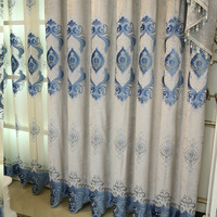 Rideau brodé sur mesure de style européen, français et américain pour salon et chambre à coucher, directement de l'usine.