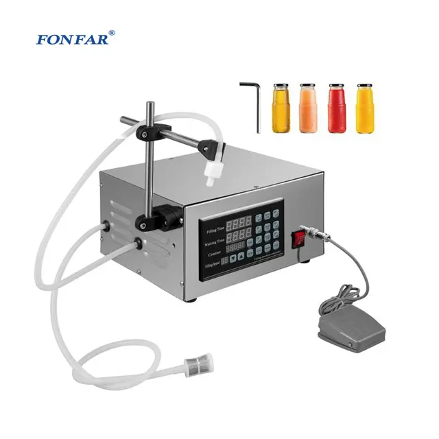 Desktop electronically controlled perfume, fruit juice and beverage CNC liquid filling machine/water filling machine