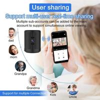 Enceinte portable Enceinte sans fil avec mini caméra Audio bidirectionnel Caméras de sécurité domestique Accessoires de caméras IP