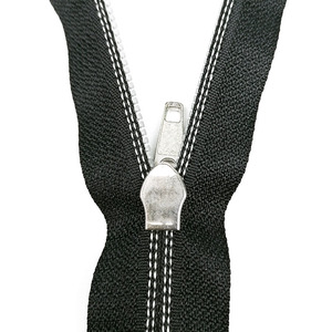<span class=keywords><strong>Fermeture</strong></span> éclair en nylon de curseur en métal lisse renforcé résistant d'usine pour les sacs de voyage d'équipement extérieur de bagage de vêtements de travail - Product Image 2