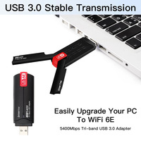 OEM Driver Free 802.11ax Wifi 6E Adaptateur Tri Bande RTL8832CU Carte Réseau Sans Fil AXE5400 Récepteur Wifi