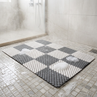 Tapis de bain antidérapant et imperméable en PVC, à emboîtement, écologique, vente en gros d'usine, personnalisable OEM, pour usage domestique et commercial dans les lieux humides