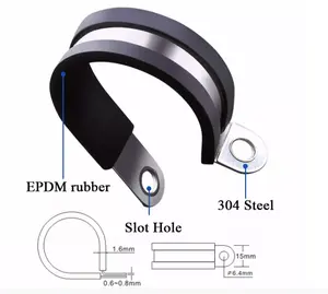 스테인레스 스틸 파이프 클립 플라스틱 EPDM 고무 줄 지어 호스 클램프
