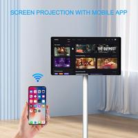21.5 pouces Smart Portable Tv noir Hd intérieur affichage interactif électronique téléviseurs intelligents avec support 32 pouces téléviseurs Lcd avec batterie