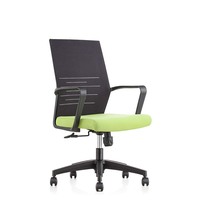 Chaise pivotante en maille à dossier moyen, fauteuil de bureau ergonomique et pivotant, réglable, fabriqué en chine