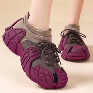 Zapatillas Deportivas Casuales Jinshiyuan para Mujer, Plataforma Gruesa, Tacón Medio, Suela de Goma Acolchada, Resistentes al Agua, Diseño Color Block - Product Image 3
