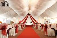 Tente de Mariage Personnalisable à Armature en Aluminium Blanc avec Éclairage LED, Rideaux Décoratifs et Bâche en PVC pour Événements Extérieurs et Expositions