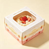 Boîtes d'emballage personnalisées pour boulangerie avec fenêtre transparente pour gâteaux, biscuits, brownies, pâtisseries et présentation de desserts