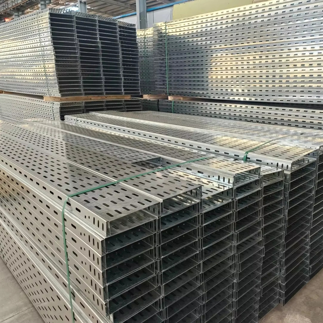 Galvanized Steel Perforated Cable Tray 100mm Powder Coated for Construction and Cable Laying with Wire Mesh Factory Direct Sales