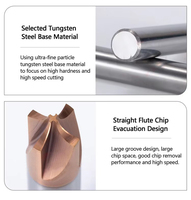 SHARKA 2F 3Flute Lollipop Cutter Ball Nose Carbide End Mill AlTiN coated CNC Milling Cutter Machining Tool Router Bit for Steel