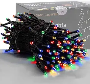 66ft Christmas Decorative Mini Lights 200 LED Green Wire Fairy Starry String Lights Plug In 8 Lighting Modes For Indoor Outdo