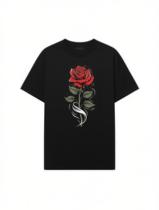 วาเลนไทน์โรสเสื้อยืดพิมพ์ลายผู้หญิงแขนสั้นคอกลมลำลองผ้าฝ้าย 100 ชิ้นเจอร์ซีย์ฤดูใบไม้ผลิฤดูร้อนแฟชั่น - Product Image 1